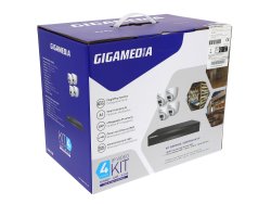 Kamerakit med 4 turret-kameror, 8 kanaler