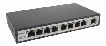 Ny kompakt ljudlös PoE-switch 8+1 port