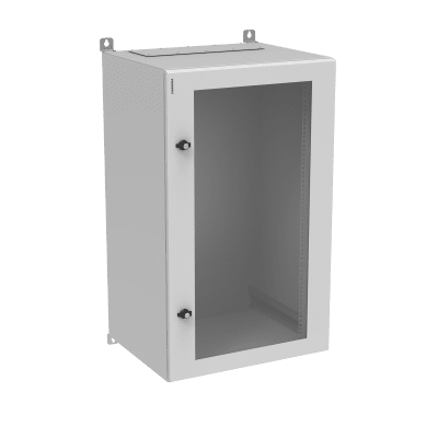 Väggskåp IP55 med glasdörr, sex olika höjder