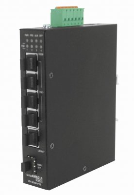 Switch 5 port DIN Gigabit + 1xSFP, PoE+