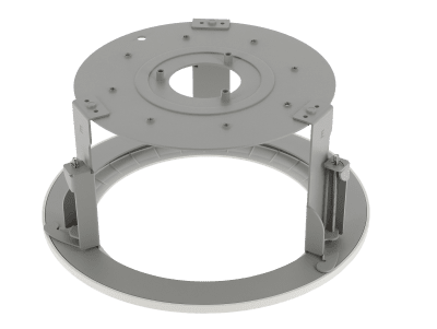 Takfäste, infällt, för speed dome-kamera inomhus. Diameter 233 mm.