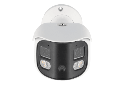 Bulletkamera Pro Dual Lens 180°, 8 MP. Fasta linser 2 x 2,8 mm. IR 30 m ,vit LED 20 m