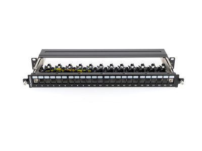 Patchpanel Premium 24 portar utdragbar, obestyckad