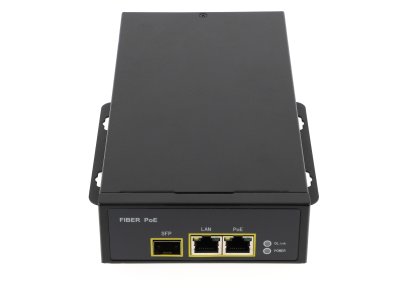 Konverter och PoE injektor 90W med SFP-ingång