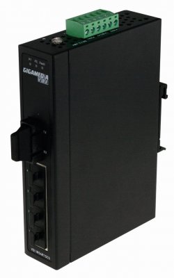 Switch 4 port DIN 10/100 med fiberingång 1 x SC Duplex
